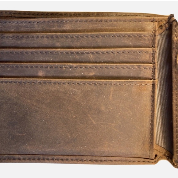 Stealth Mode Leather Bifold Wallet Men RFID Blocking ID Window  Box Brown Preown - Picture 3 of 8